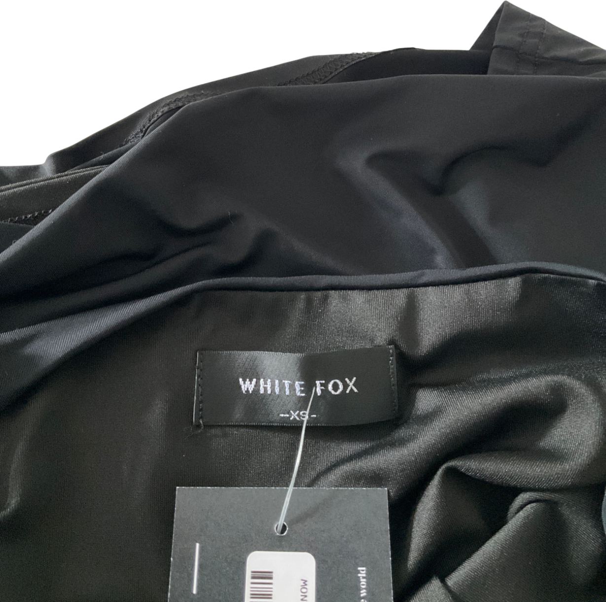 White Fox Black Halter Neck Tie Midi Dress UK XS