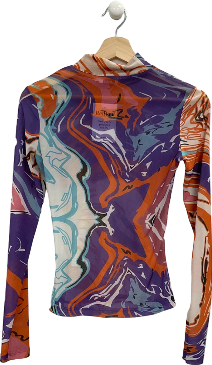 Kai Multicoloured Abstract Print Top UK S
