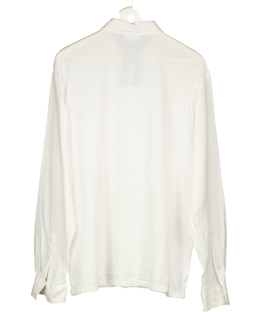 Weekday White Wise Linen Shirt UK L