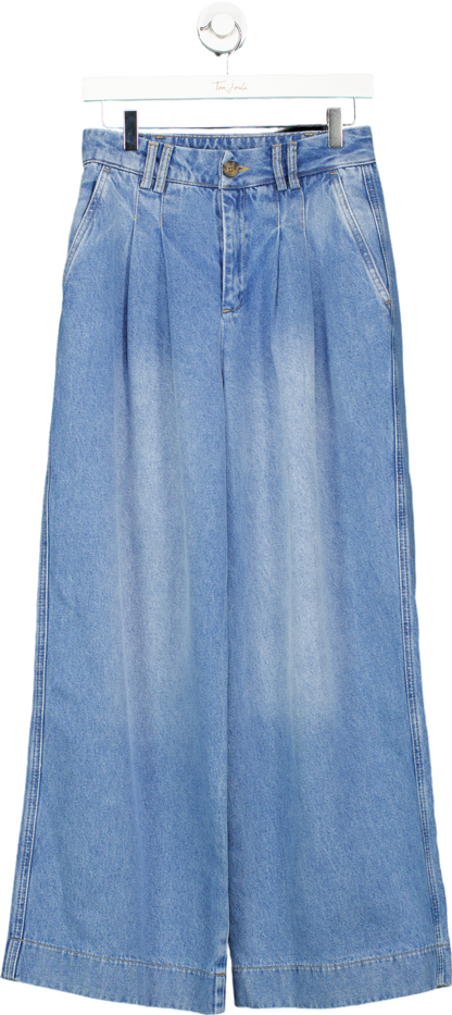 WAT The Brand Blue Wide Leg Jeans UK 8