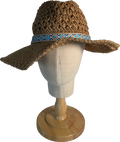 Accessorize Brown Cowboy Straw Hat One Size