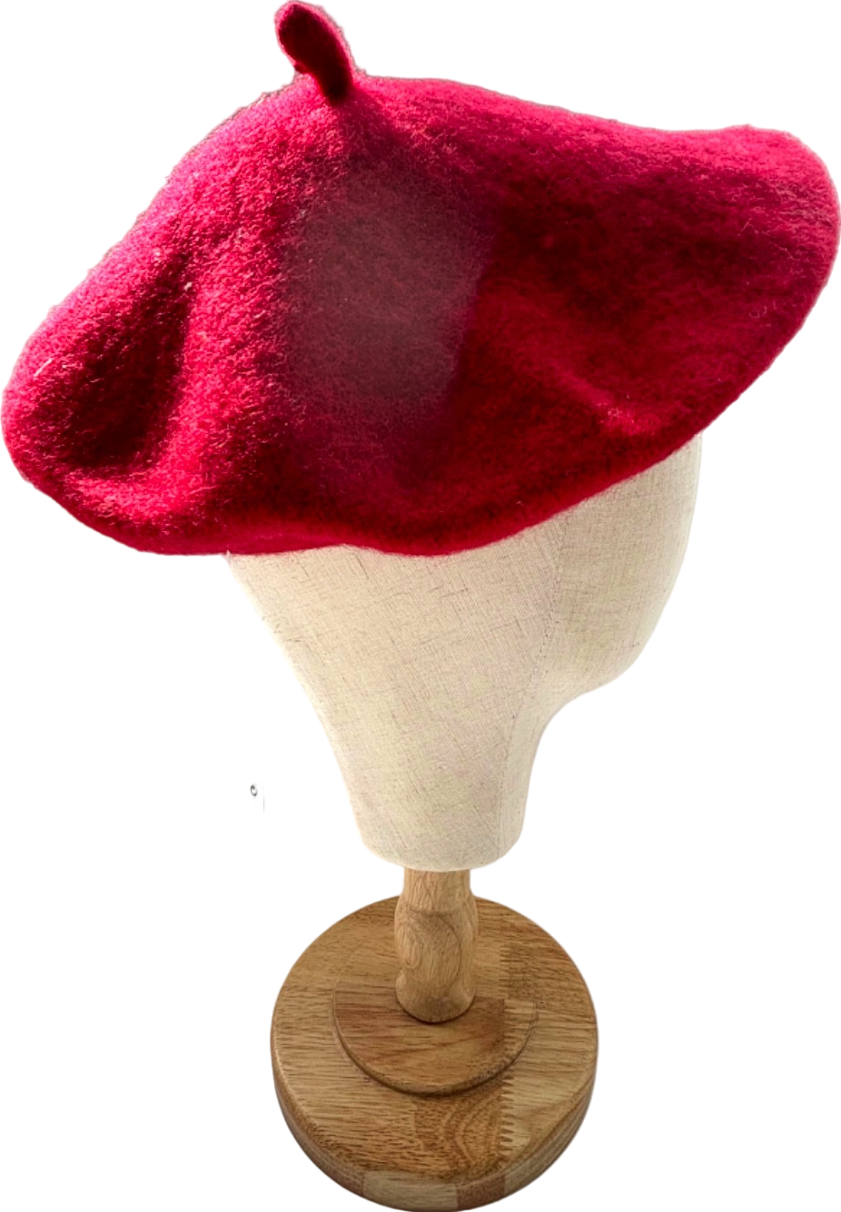 Monki Red Wool Beret One Size