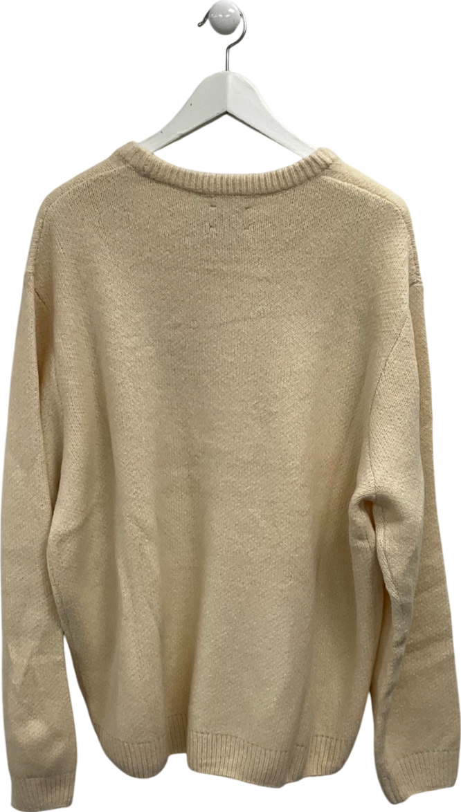 ASOS Cream Oversize Crewneck Jumper UK M