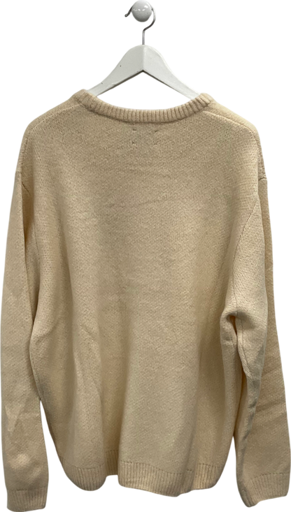 ASOS Cream Oversize Crewneck Jumper UK M