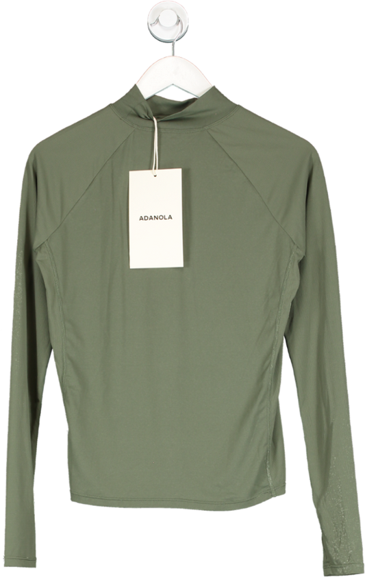 Adanola Green Base Layer Long Sleeve Top In Khaki UK S