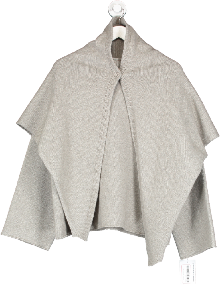 Fre Seoul Grey Soft Knot Jumper With Shawl One Size
