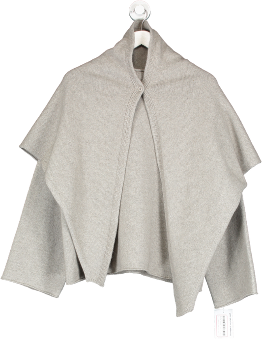 Fre Seoul Grey Soft Knot Jumper With Shawl One Size