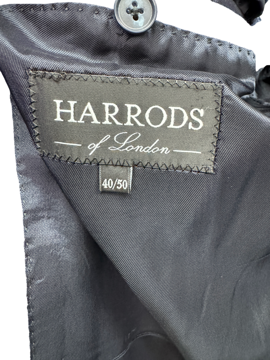 Harrods Blue Window Pane Check Wool & Cashmere Blazer UK 40" CHEST