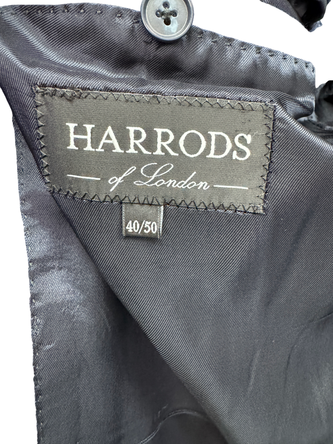 Harrods Blue Window Pane Check Wool & Cashmere Blazer UK 40" CHEST