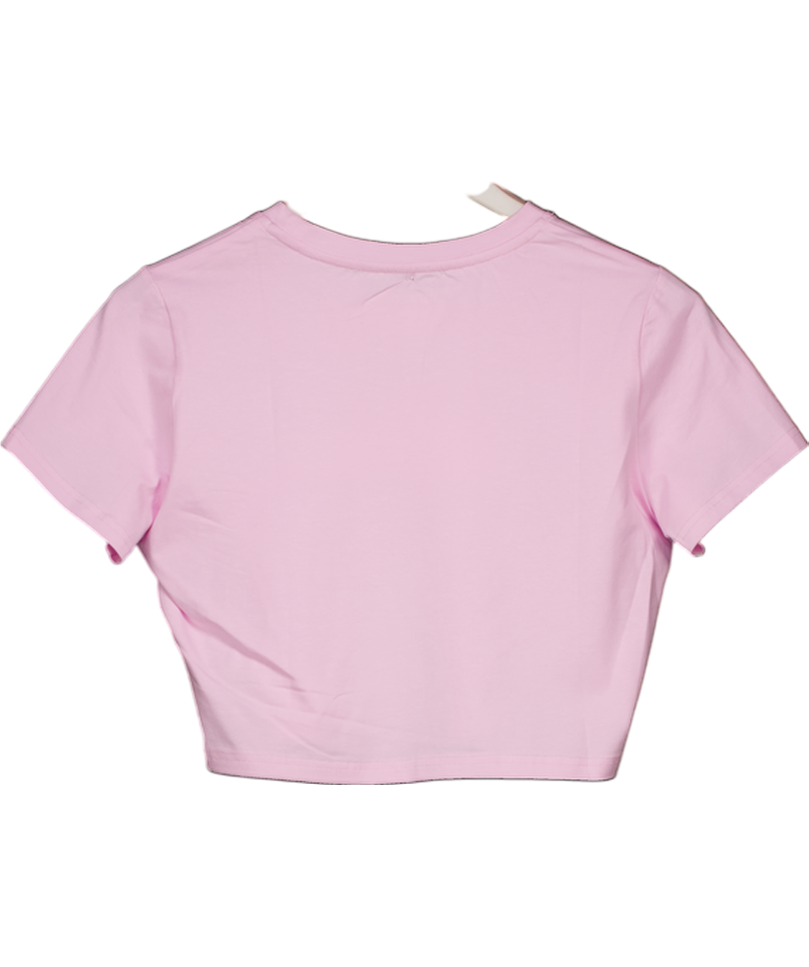 Defined Pink Cropped Logo T-shirt UK M