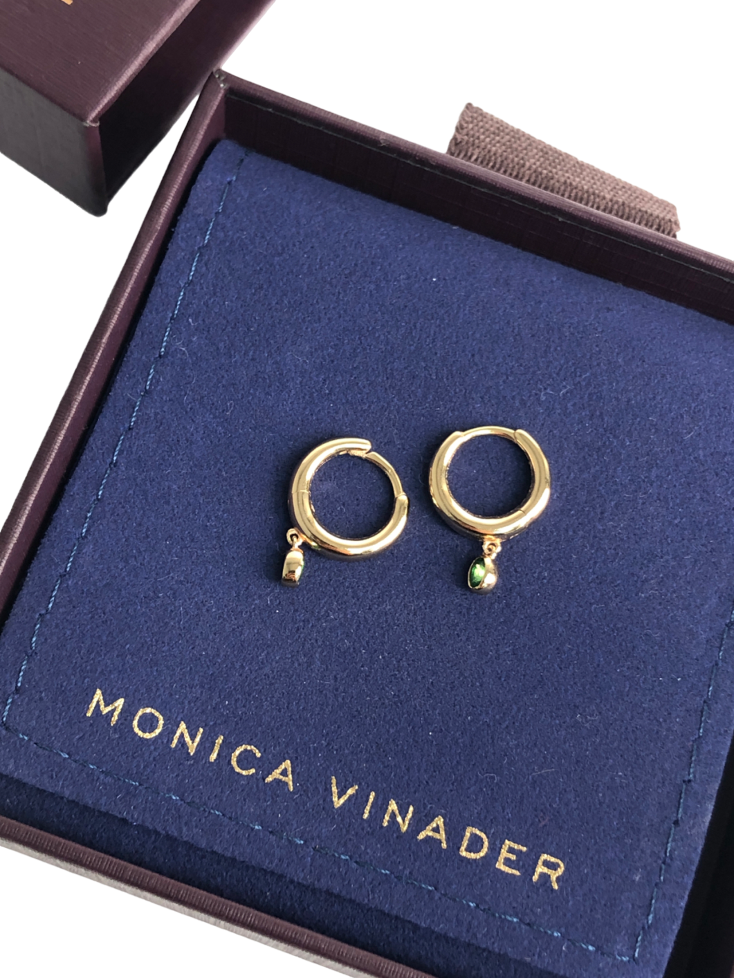 Monica Vinader Siren Muse Diamond Mini Huggie Hoop Earrings, Gold