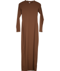 SKIMS Brown Fits Everybody Crew Neck Long Sleeve Dress UK L