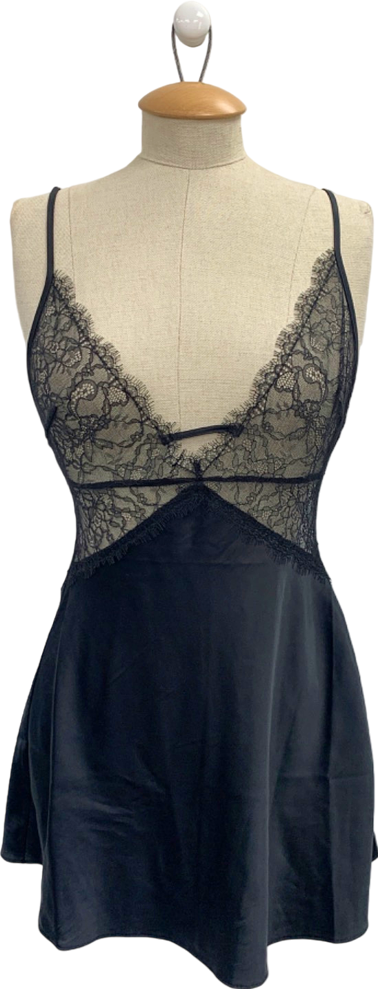 Victoria's Secret Black Lace Slip Dress XS