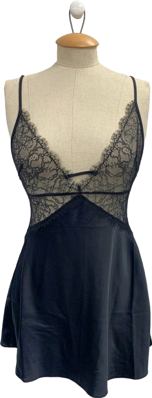 Victoria's Secret Black Lace Slip Dress XS