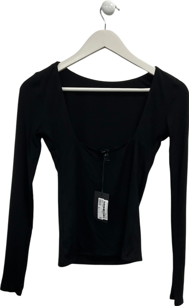 River Island Black Open Back Top UK 6