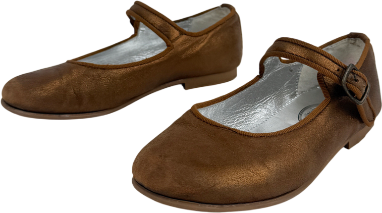 Papouelli Angelica Buckle Metallic UK 10 EU 28 👼