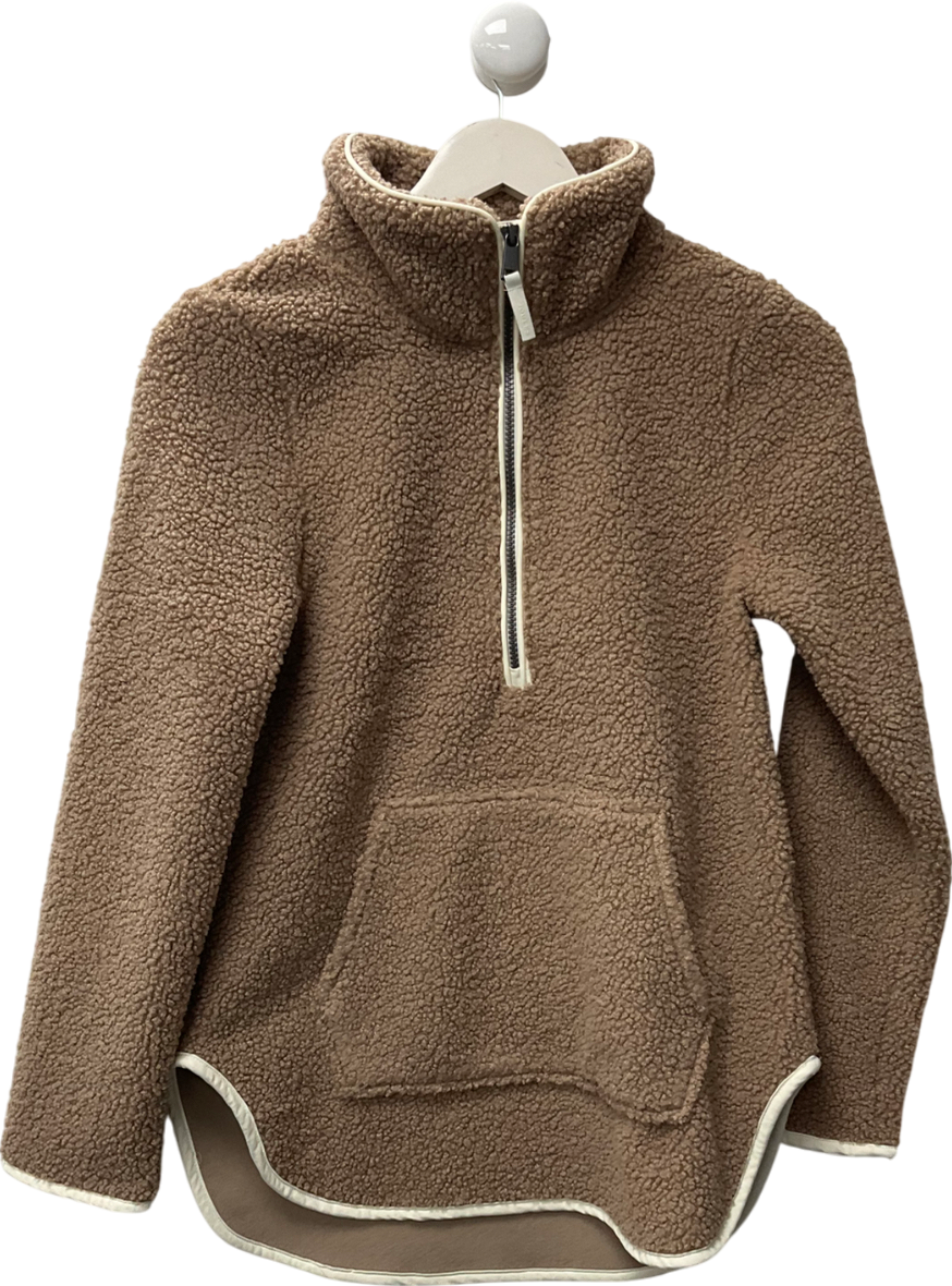 joules Beige Tan Brown Quarter Zip Fleece UK 6