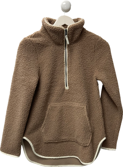 joules Beige Tan Brown Quarter Zip Fleece UK 6