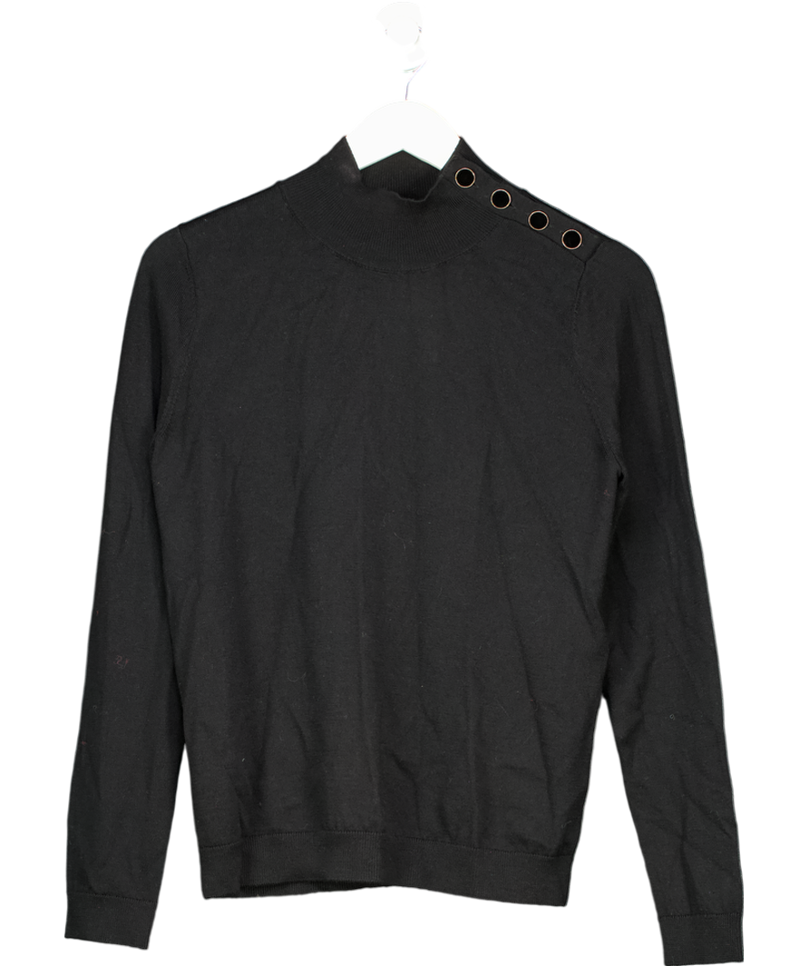 Sezane Jacob Button Shoulder Jumper  Black UK M