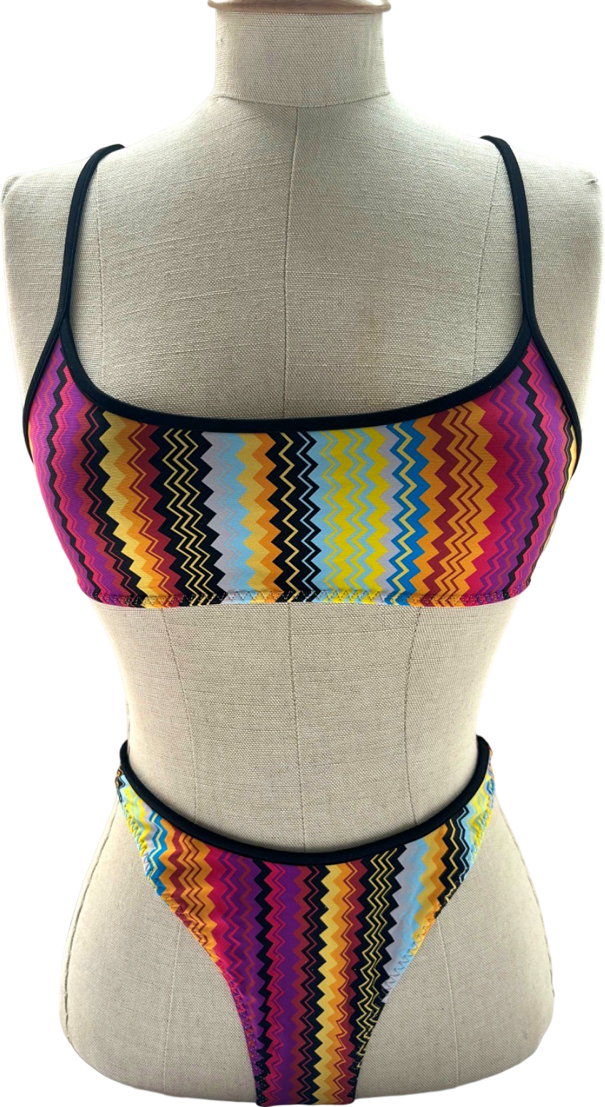 Missoni Multicolour Zig Zag Bikini Set UK 8