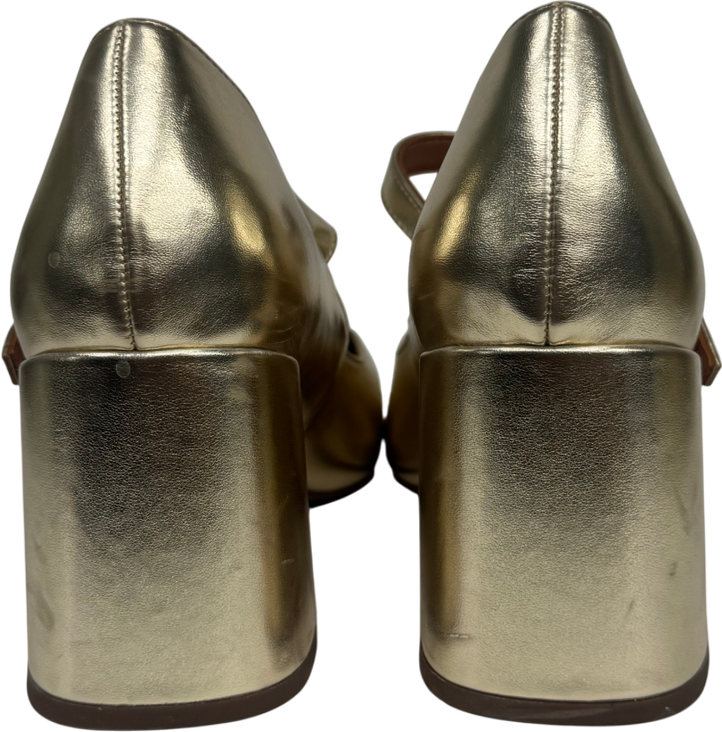 ASOS Metallic Selene Mary Jane Block Heels UK 9 EU 42 👠