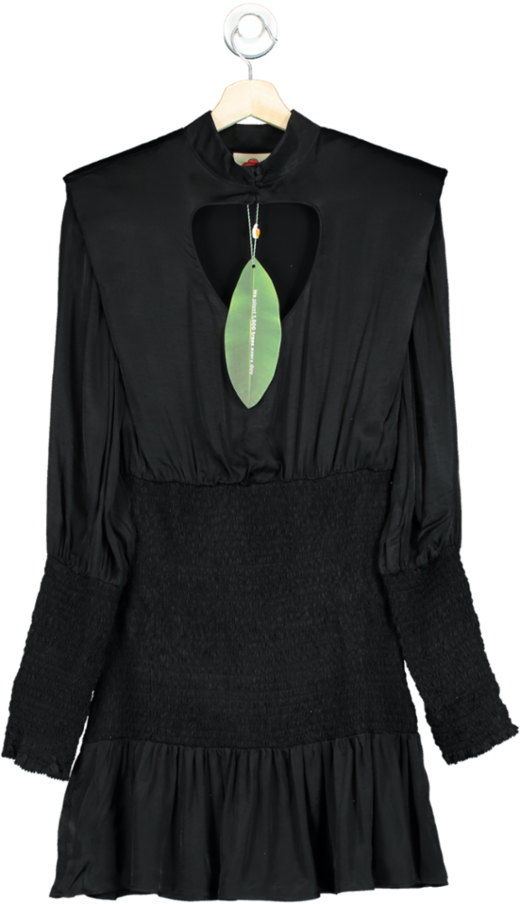 Farm Rio Black Heart Neckline Mini Dress UK XS