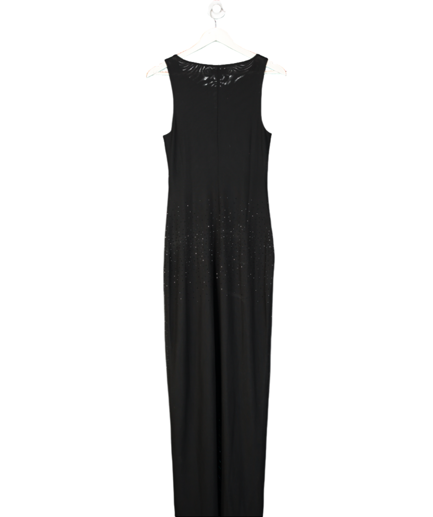 SLA the label Black Ode Diamante Maxi Dress UK M