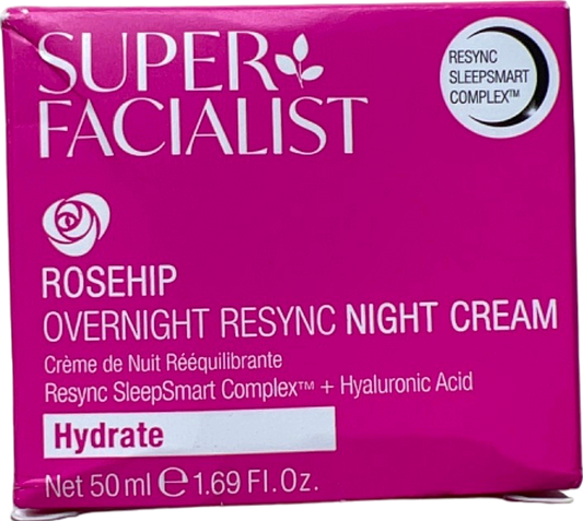 Super Facialist Rosehip Overnight Resync Night Cream 50ml