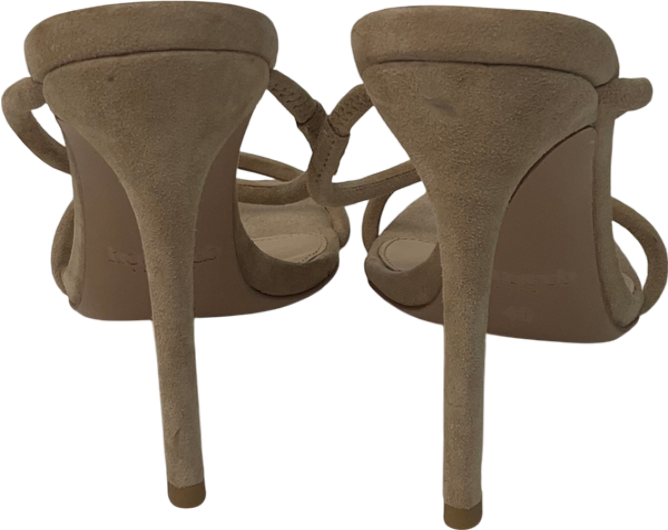 House of CB Nude Beige Suede Skinny Strap Sandal UK 7 EU 40 👠