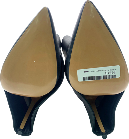 Identità Black Leather High Heel Boots UK 4
