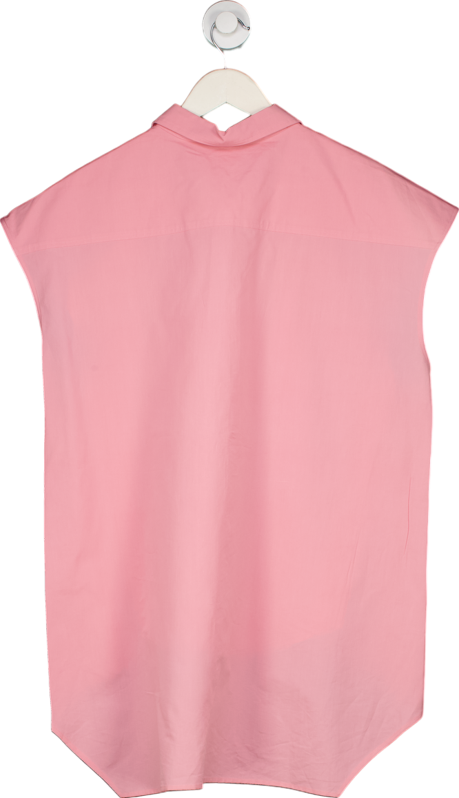 Petar Petrov Pink Sleeveless Button-Down Shirt UK 8