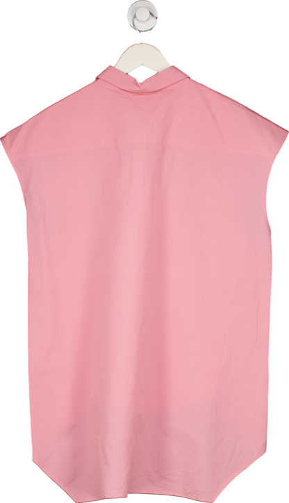 Petar Petrov Pink Sleeveless Button-Down Shirt UK 8