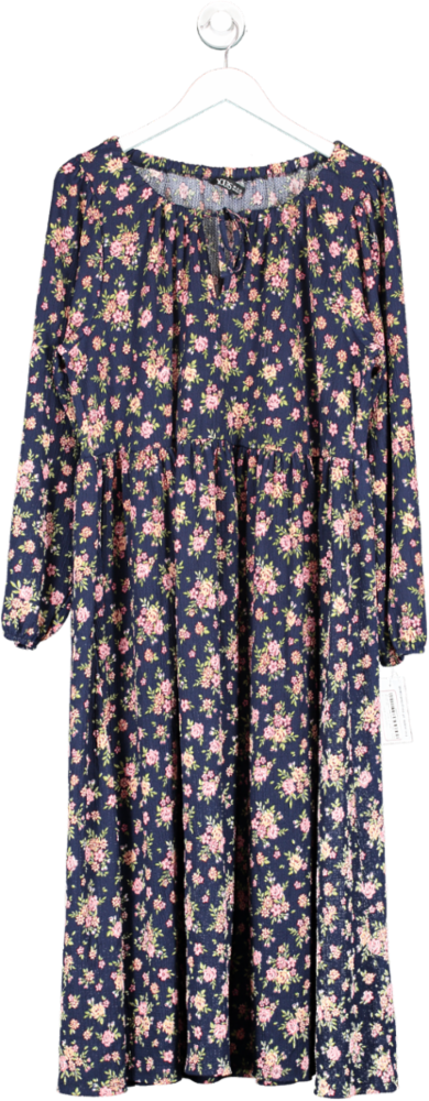 Yours Blue Floral Print Dress UK 22