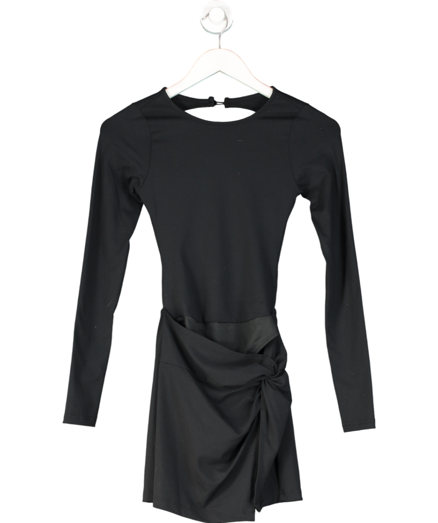 White Fox Black Do What I Do Long Sleeve Mini Dress UK XS
