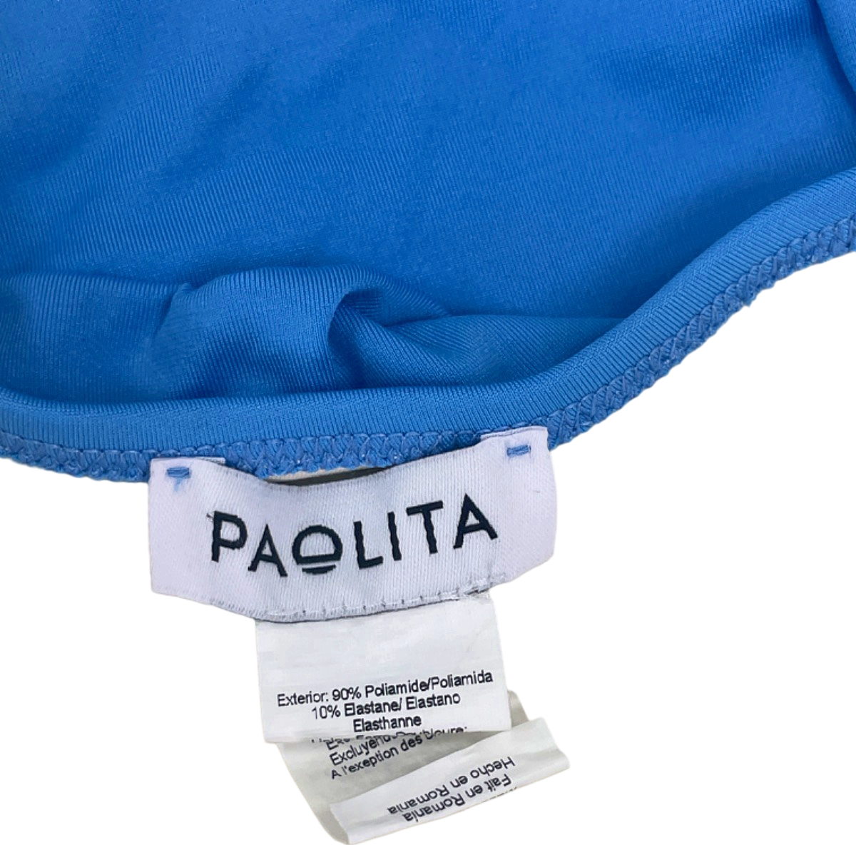 Paolita Blue One-Shoulder Swimsuit with Belt UK S