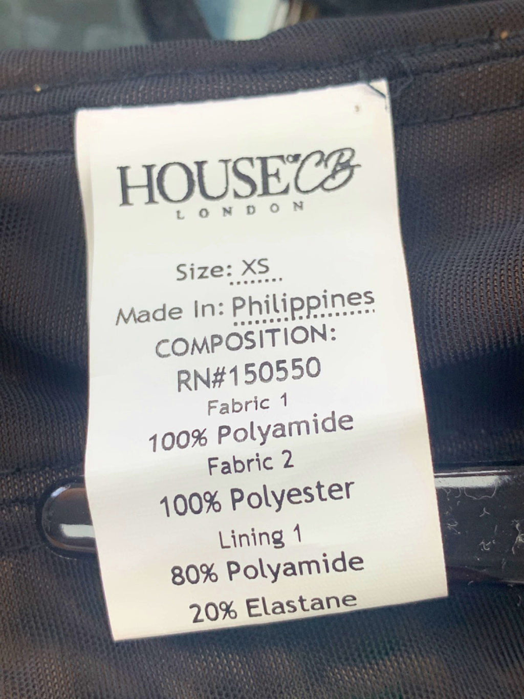 House of CB ABRIANA BLACK LACE BONED CORSET UK  XS