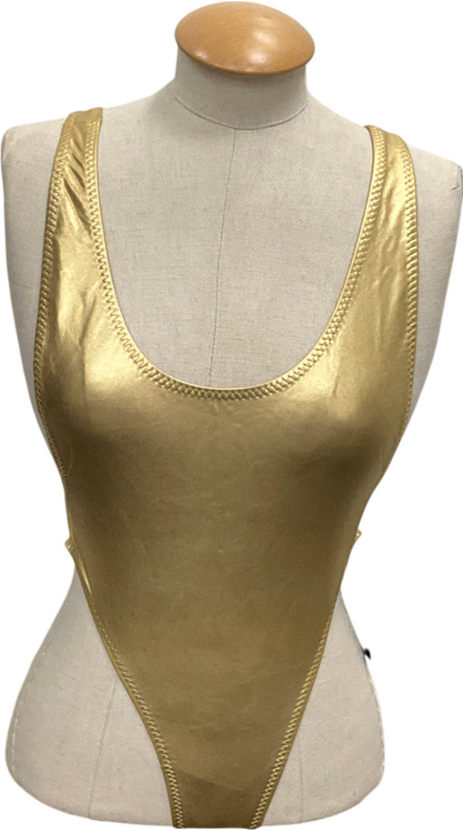 Norma Kamali Metallic Marissa Swimsuit UK S