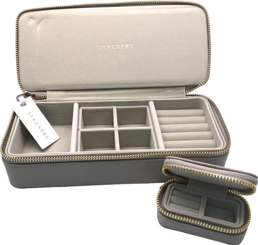 Stackers Grey Taupe Large Travel Jewellery Box One Size
