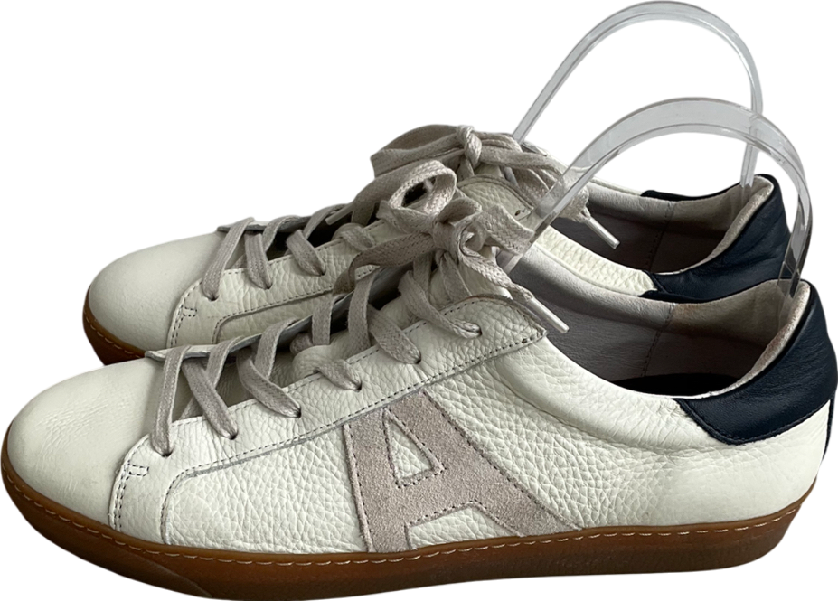 Air & Grace Cru Off White Ice And Navy Trainers UK 8 EU 41 👠