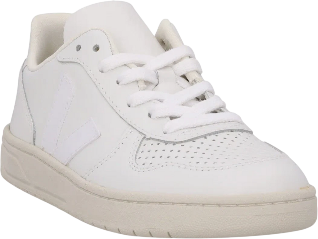 VEJA V-10 Leather Extra White Trainers UK 2 EU 35