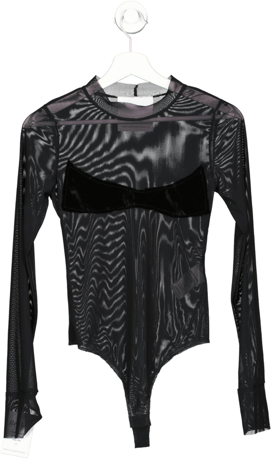 Sami Miro Vintage Black The Body Suit In Velvet UK M