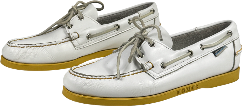 SEBAGO White Leather Boat Deck Shoes UK 9.5 EU 43.5 👞
