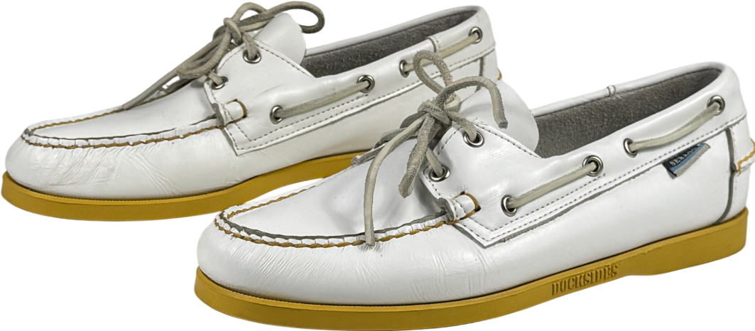SEBAGO White Leather Boat Deck Shoes UK 9.5 EU 43.5 👞