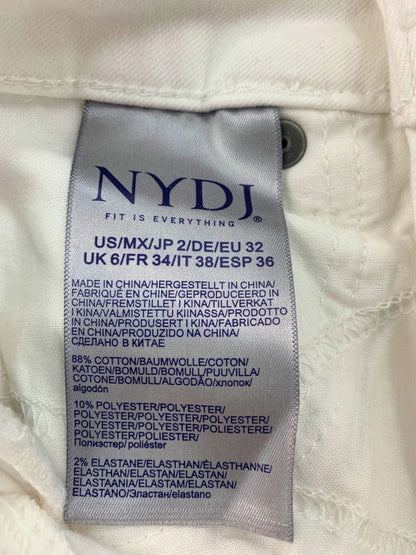 NYDJ Optic White Marilyn Straight Ankle Jeans UK 6