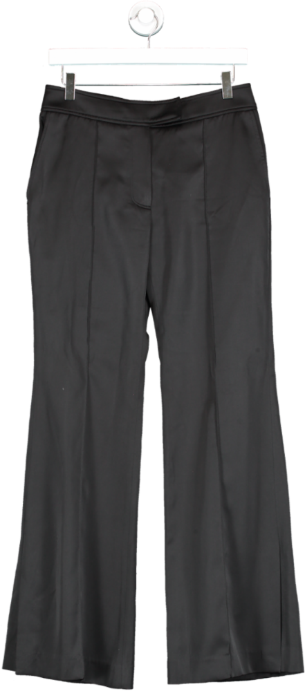 The Frankie Shop Black Split Hem Satin Trouser UK S