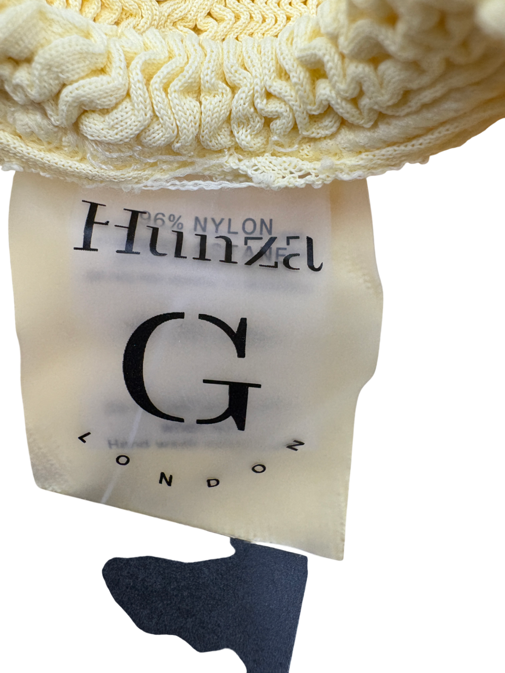 Hunza G Yellow Seersucker Swimsuit UK One Size