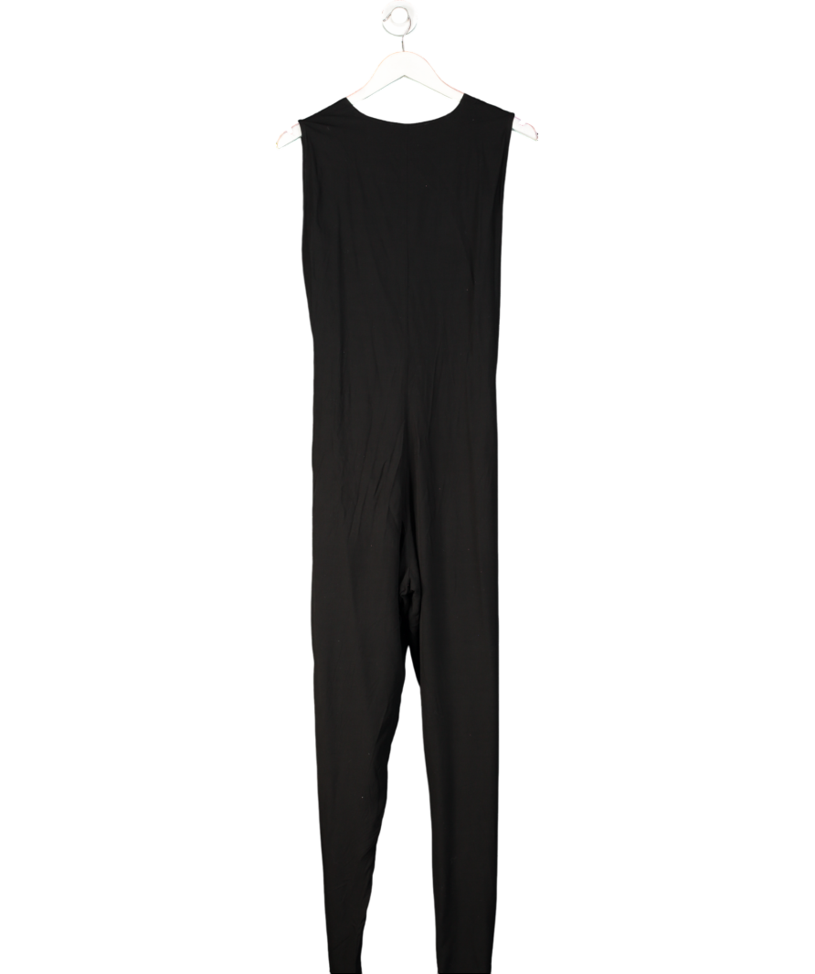IRO Black Viscose Belted Jumpsuit UK 10