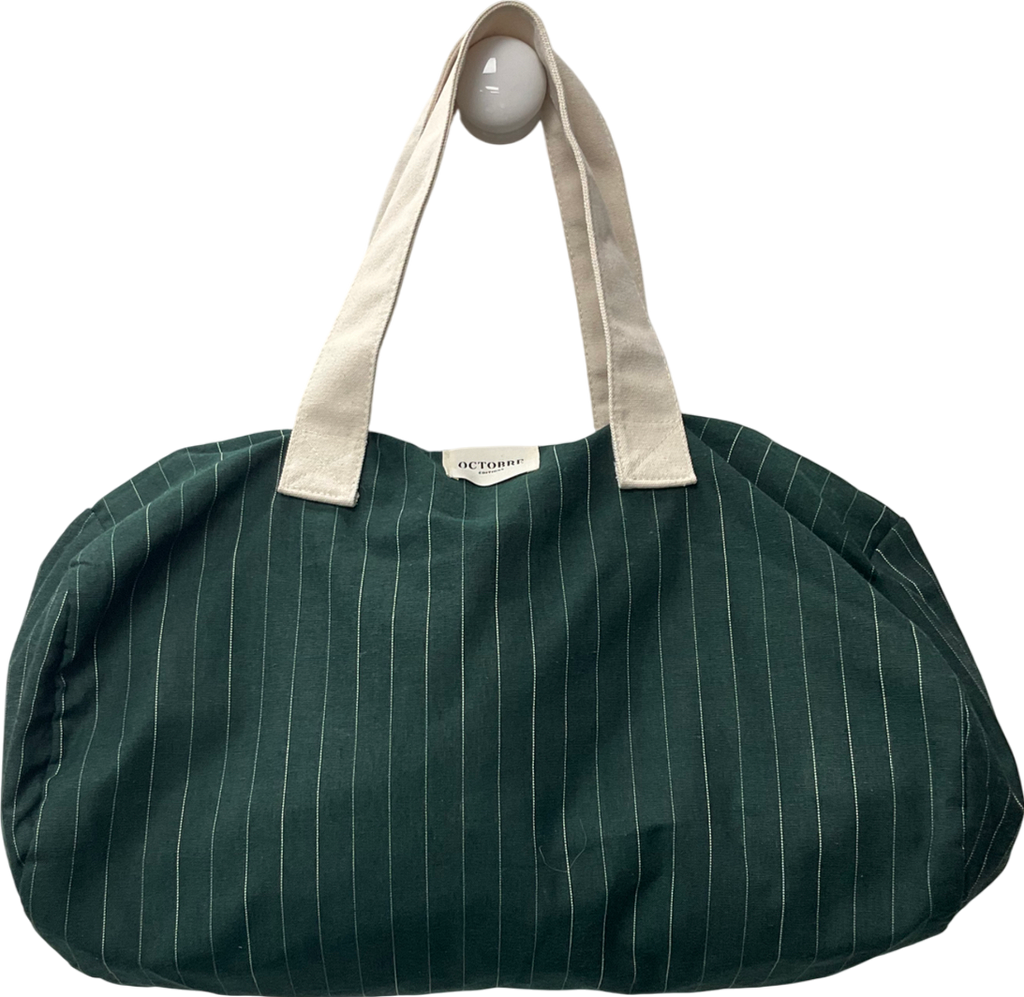 Sezane octobre Green Bowling Canvas Tote Bag