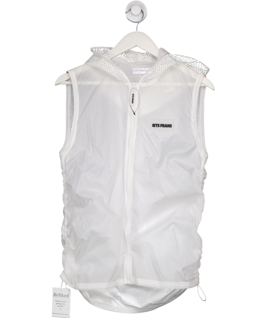 Urban Outfitters White Sheer Hooded Gilet UK XS