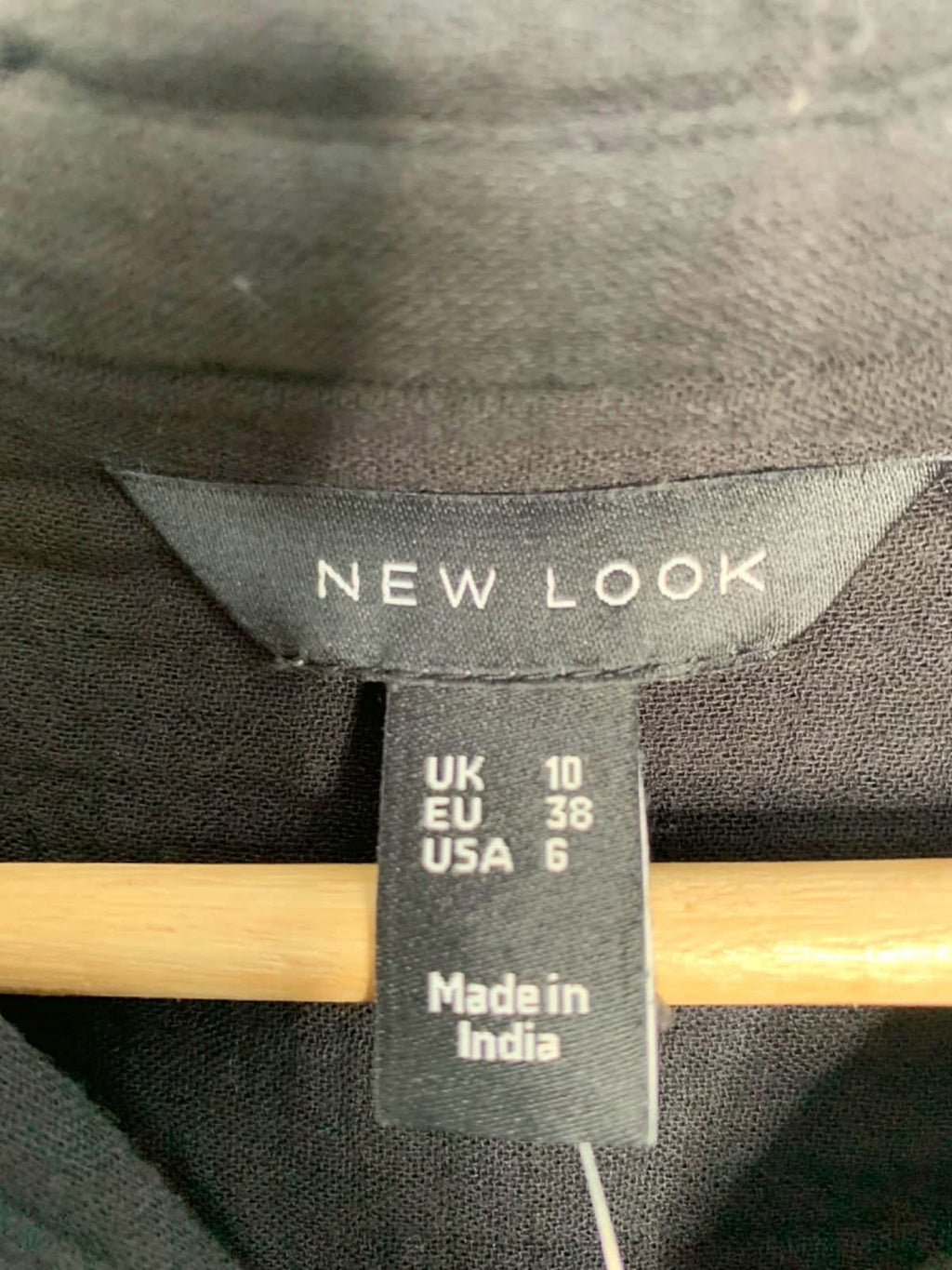 New Look Black F K Dolly Double Clo Shirt UK 10